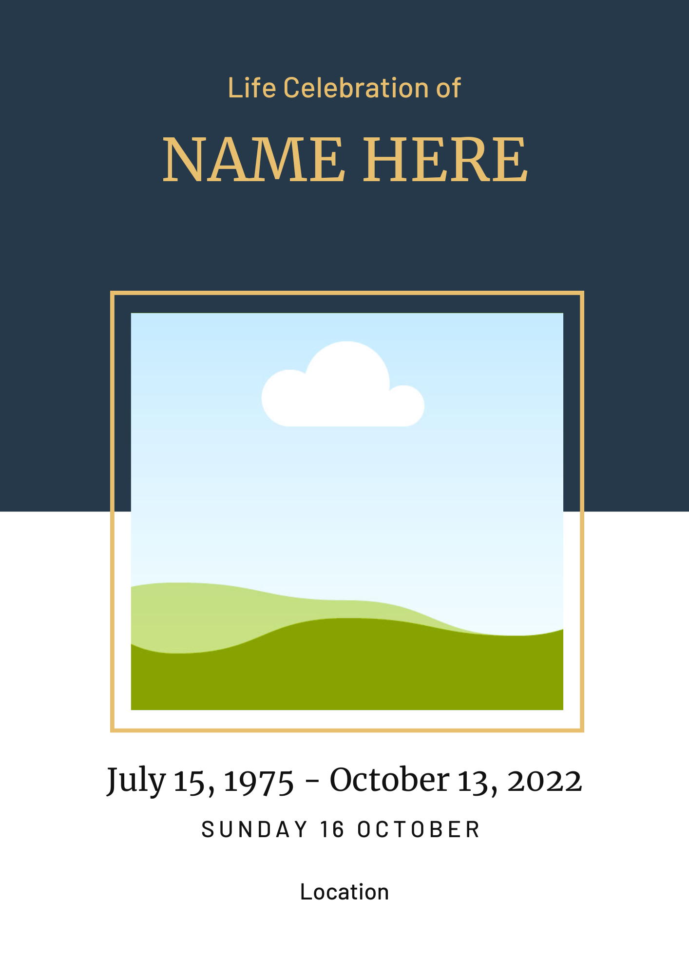 Editable Funeral Program Template Kenya – Canva Instant Download